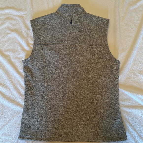 NWT JOHNNIE-O brand UNC full zip sweater zip VEST. Adult  SMALL. Gray Heather. - Picture 6 of 16
